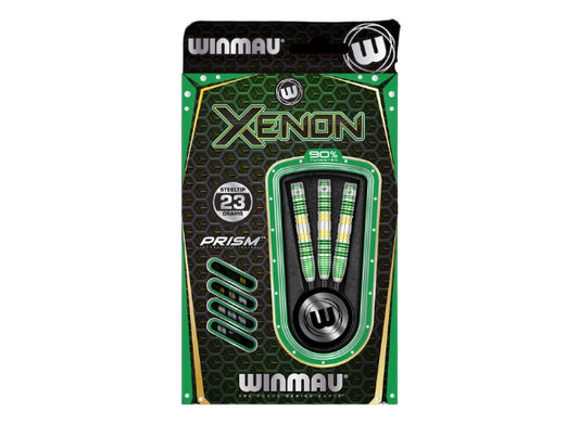 Winmau Xenon 90% Tungsten Steel Tip Darts | Professional 25g Precision Set (3pcs)