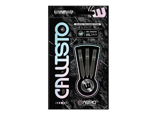 Winmau Callisto 2 90% Tungsten Steel Tip Darts | Professional 23g Precision Set (3pcs)