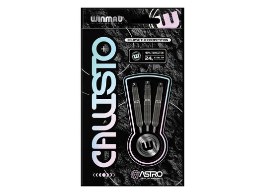 Winmau Callisto 3 90% Tungsten Steel Tip Darts | Professional 24g Precision Set (3pcs)