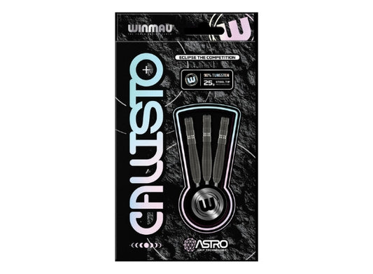 Winmau Callisto 2 90% Tungsten Steel Tip Darts | Professional 25g Precision Set (3pcs)