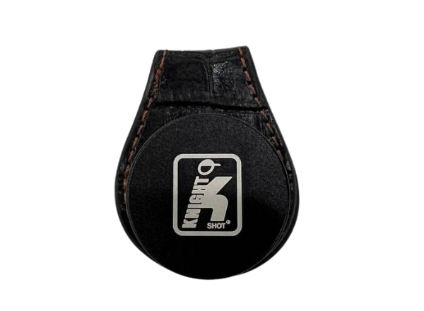 Knight Shot Chalk Holder Black K4 with Leather Clip Holder – Premium Billiard Accessory for Easy Chalk Access