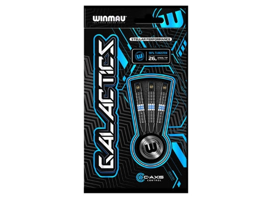 Winmau Galactics 90% Tungsten Steel Tip Darts | Professional 26g Precision Set (3pcs)