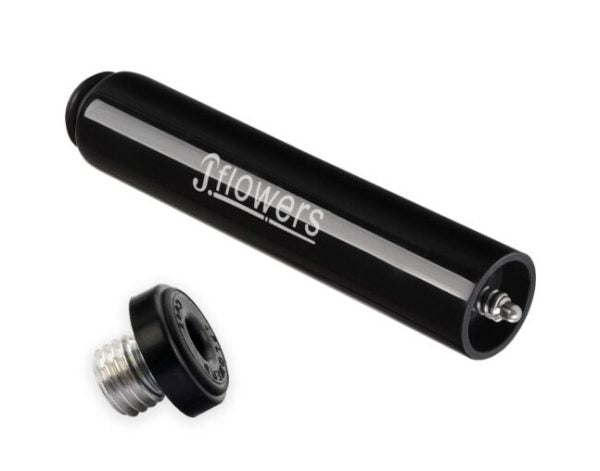 JFlowers Billiard Cue Extension 6" (Plain Black) – Enhance Reach & Control for Precision Shots