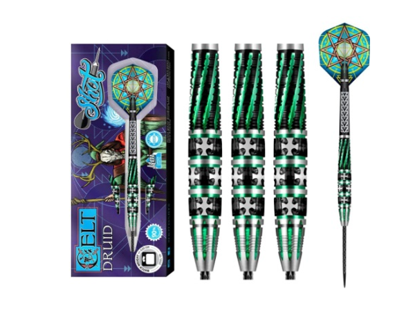 Shot Darts Celt Druid 90% Tungsten Steel Tip Darts | Professional Precision 3-Piece Set