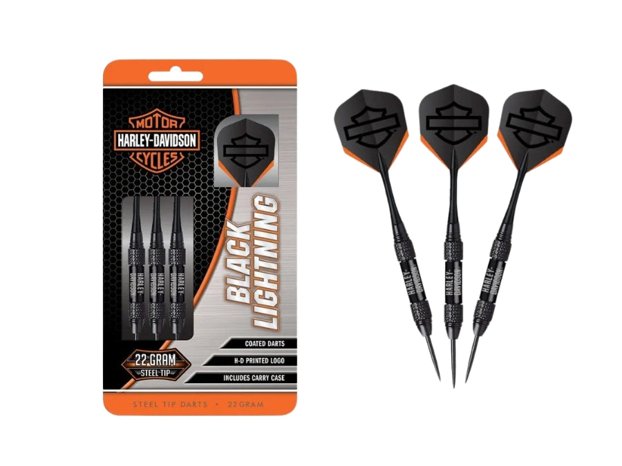 Dart World Harley Davidson Black Lightning Steel Tip Darts 23g (3pcs)