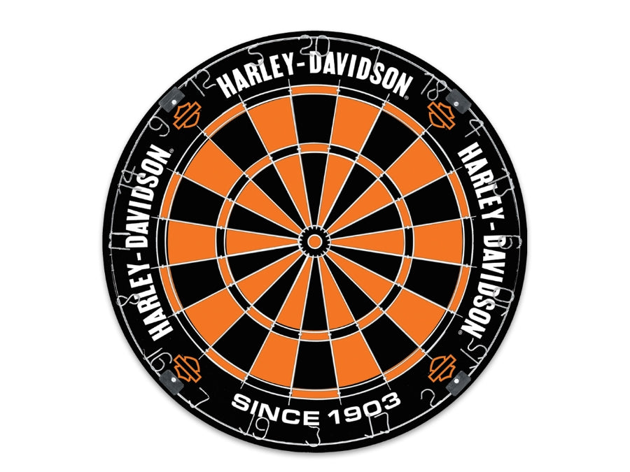 Dart World Harley Davidson Classic Dartboard | Premium Darts for Game Rooms