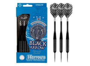 Harrows Black Arrow Steel Tip Darts – 23g