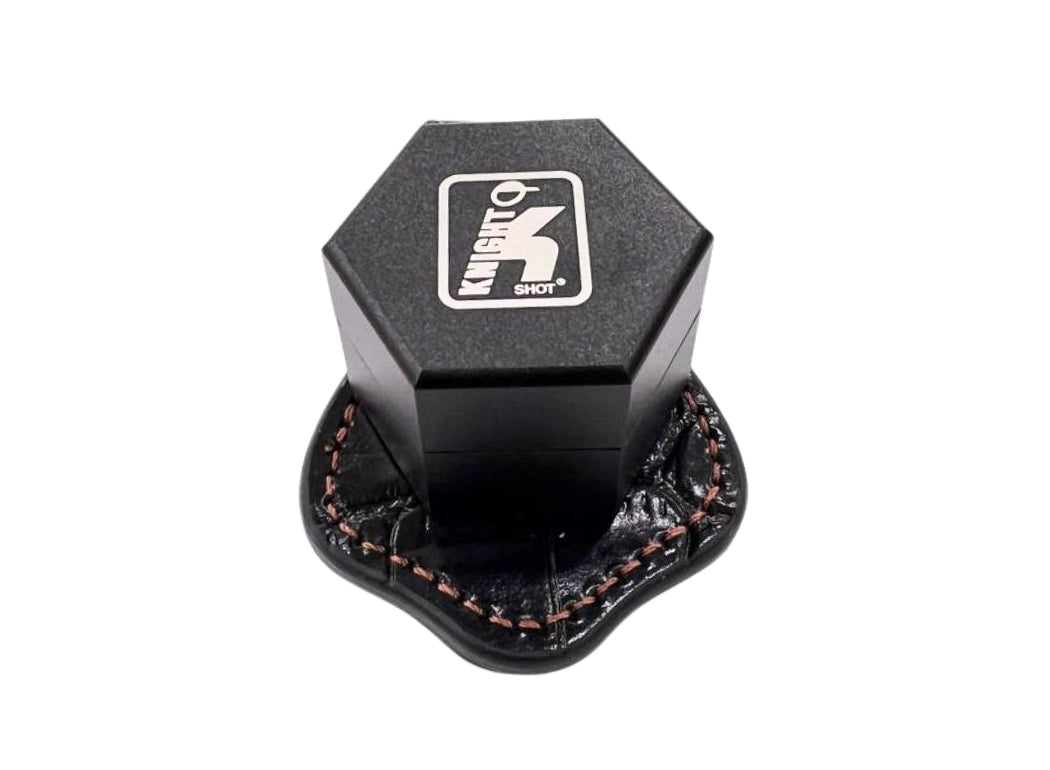 Knight Shot Chalk Holder Black K1 with Leather Clip Holder – Durable & Convenient Accessory for Billiards