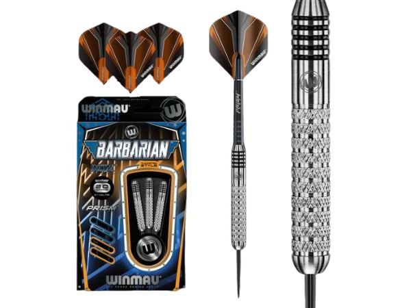 Winmau Barbarian Inox Steel Tip Darts 20g | Professional Stainless Steel Dart Set (3pcs)