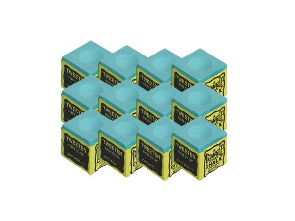 Triangle Billiard Chalk – 12 Piece Box | Red, Blue, Green