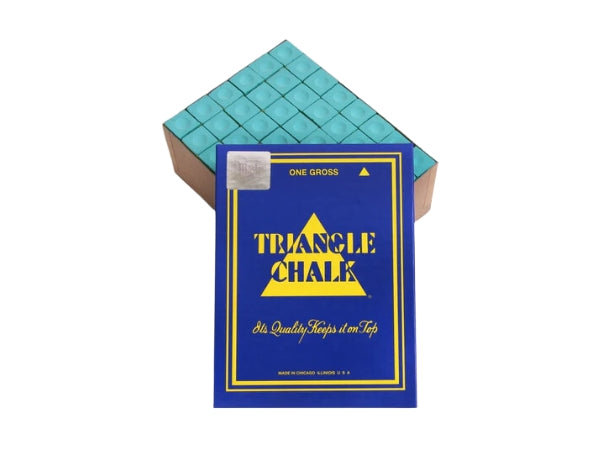 Triangle Billiard Chalk – 144-Piece Box (Multiple Colors Available)