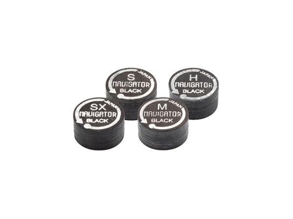 Navigator Black Premium Cue Tip – 14mm Pool Tip | Japan-Made Precision