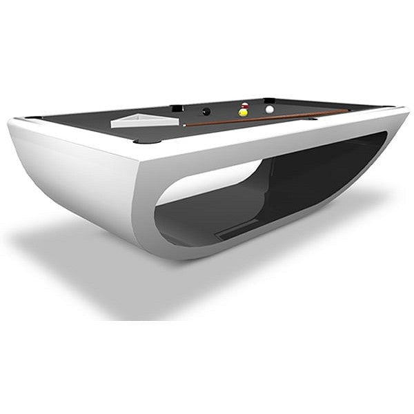 Bilhares Europa Nefertiti Modern Pool Table 8ft. | Glossy White & Glossy Black Finishing
