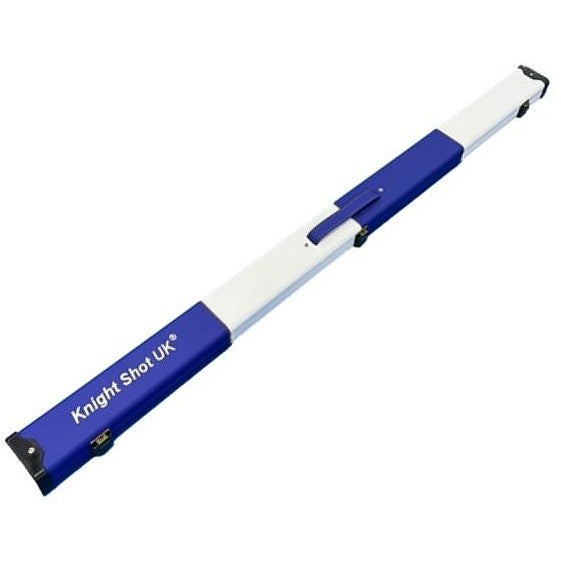 Knight Shot Snooker Hard Case 48" | Blue White PU Leather | For 2pc & 3/4 Jointed Snooker Cues | FB803