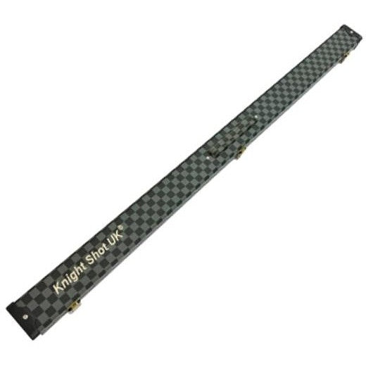 Knight Shot Snooker Hard Case 48" | Grey Checkered PU Leather | For 2pc & 3/4 Jointed Snooker Cues | FB824A