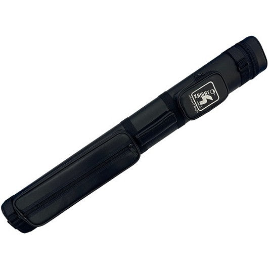 Knight Shot Billiard Cue Leather Hard Case | 2x2 (2 Butts x 2 Shafts) | Black