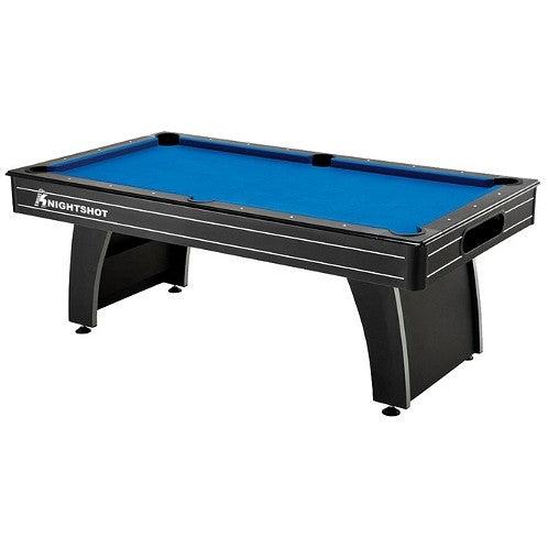 Knight Shot Home Use Billiard Table Black Finishing in Wooden Base Slate w/ Ball Return System 8ft