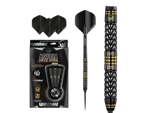 Winmau Aspria 95/85% Dual Tungsten Steel Tip Darts | Professional 24g Dual Density Precision Set (3pcs)