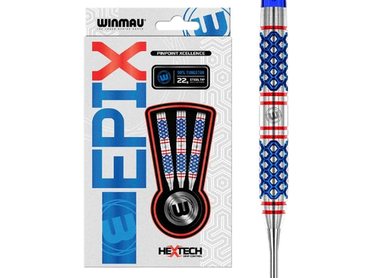Winmau Epix 90% Tungsten Steel Tip Darts | Professional 24g Precision 3-Piece Set