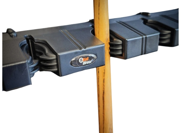 8 Ball Direct Safe Grip Pool Cue Rack – Holds 6 Cues | Secure & Stylish Storage