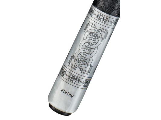 Viking Cue Defender DF0911 Pool Cue | Black/White Pearl Inlays & Sleeve | Premium Craftsmanship
