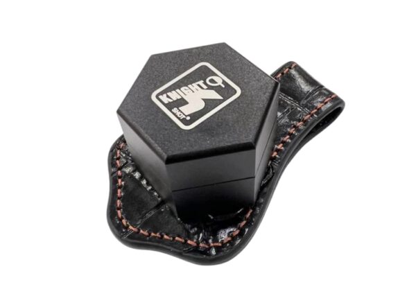 Knight Shot Chalk Holder Black K1 with Leather Clip Holder – Durable & Convenient Accessory for Billiards