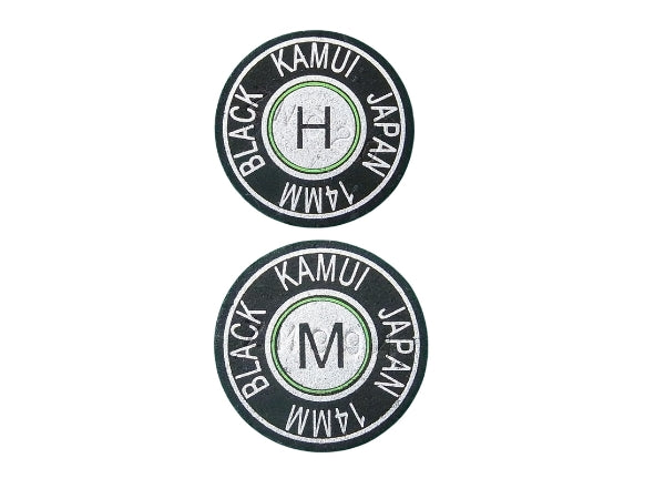 Kamui Standard Black Cue Tip – 13mm & 14mm (Super Soft/Soft/Medium/Hard)