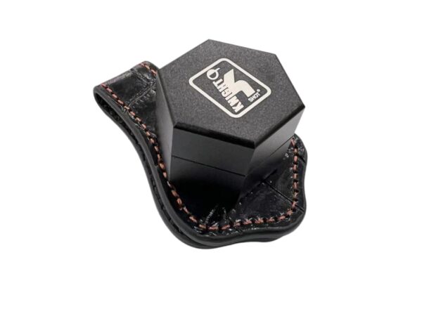 Knight Shot Chalk Holder Black K1 with Leather Clip Holder – Durable & Convenient Accessory for Billiards