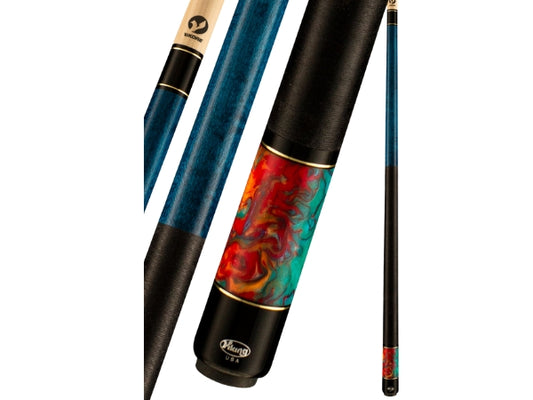 Viking Cue Bedlam BE0108 Pool Cue | Premium Teal Stain Cue for Professional Players