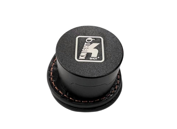 Knight Shot Chalk Holder Black K4 with Leather Clip Holder – Premium Billiard Accessory for Easy Chalk Access