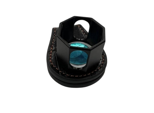 Knight Shot Chalk Holder Black K6 with Leather Clip Holder – Convenient Accessory for Billiard Players