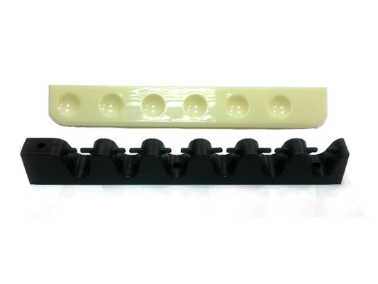 Wall Cue Rack With Flexible Rubber Cue Clips For 6 Cues