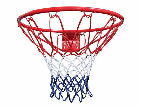 Knight Shot Basketball Hoop 45cm | Powder-Coated Steel Ring with Tricolor Net