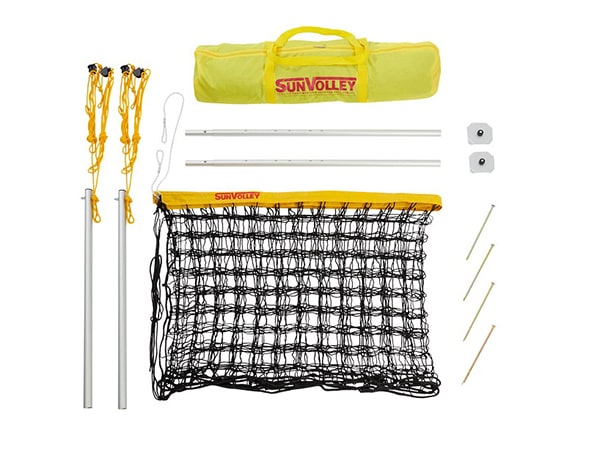 Sunvolley LC Beach Volleyball Net & Outdoor Posts – 6.0m Professional Set (Made in Germany)