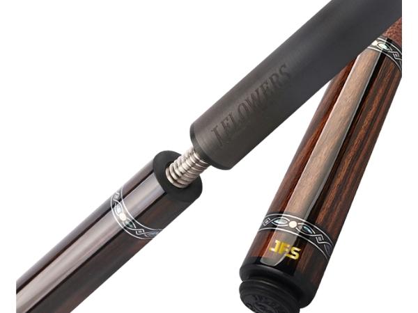 JFlowers Billiard Cue JF20-EBF Model In Pebbled Leather Wrap w/ Carbon Shaft