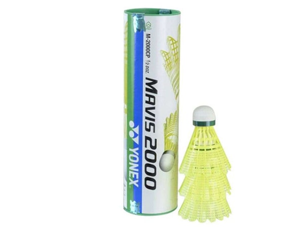 Yonex Badminton Shuttlecock Mavis 2000 Yellow – Slow Speed – Green Cap