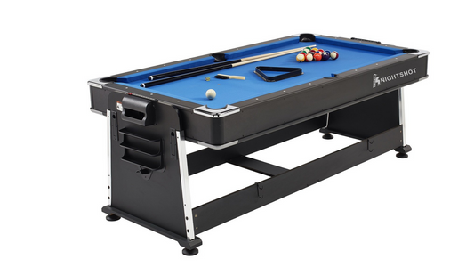 Knight Shot 4-in-1 Rotating Game Table | 7ft Multi-Game Set
