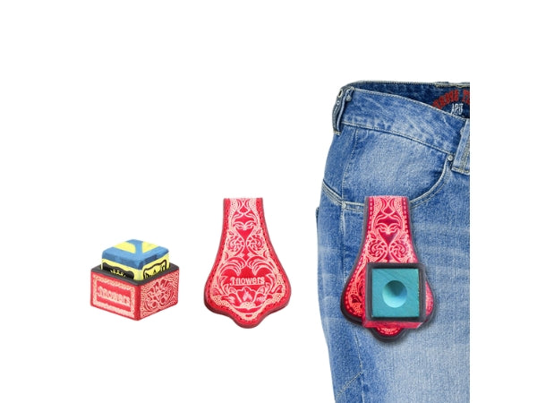 JFlowers Billiard Chalk Case Magnetic - Dark Red