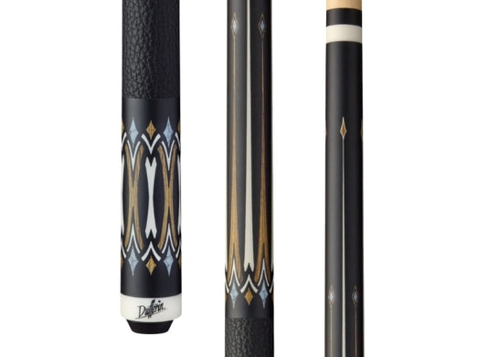 Dufferin D-504 Pool Cue Midnight Bocote Cross with Embossed Leather Wrap