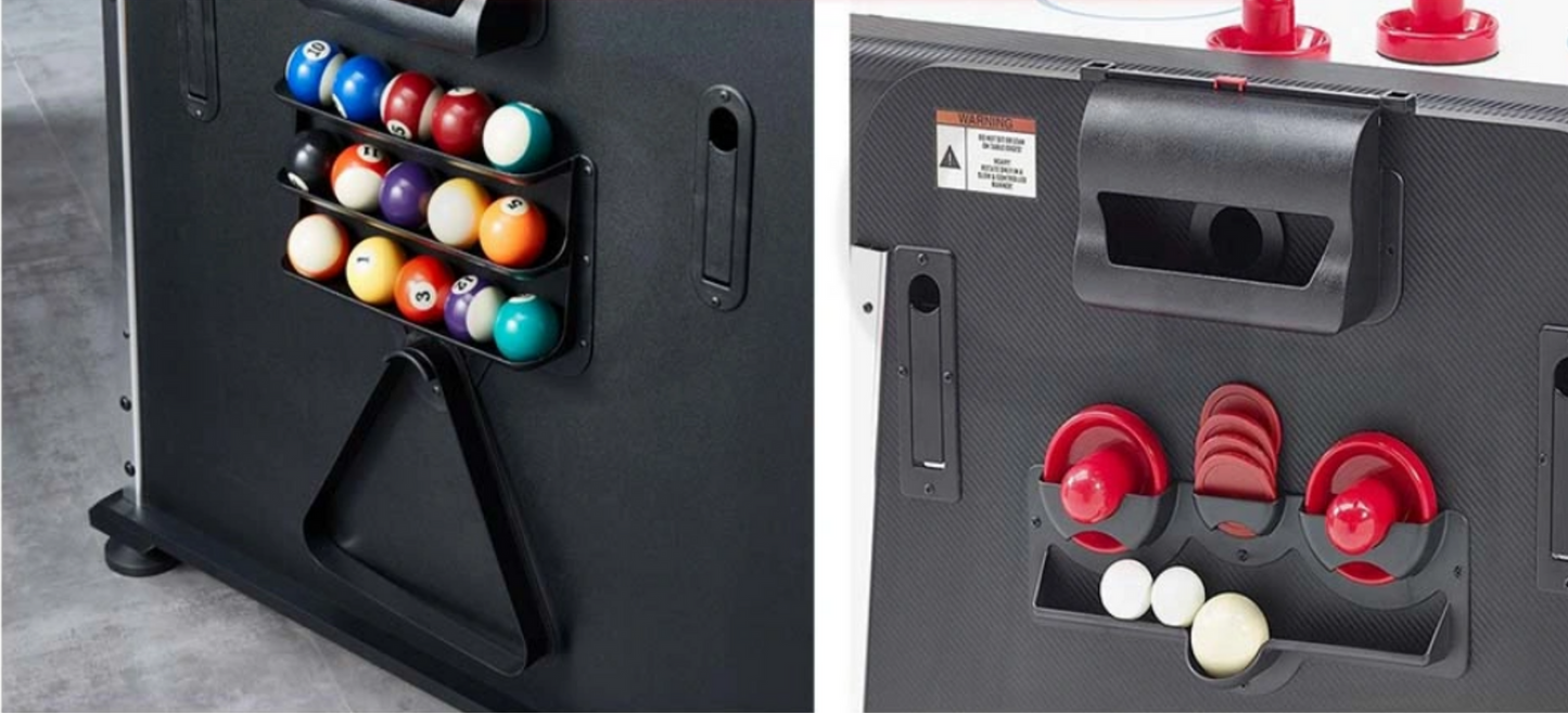 Knight Shot 4-in-1 Rotating Game Table | 7ft Multi-Game Set