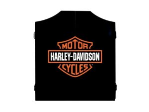 Dart World Harley Davidson Classic Dartboard Cabinet | Premium Darts Storage for Game Rooms