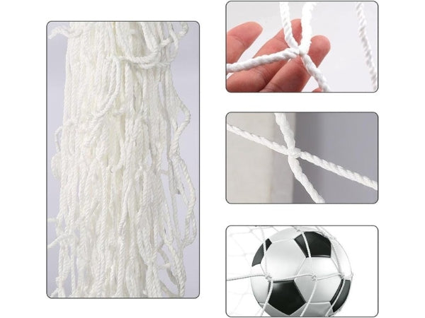 Football Goal Net 7.5x2.55Mx2.2M (750cm x 255cm) – 4mm Thickness | Cotton