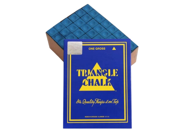 Triangle Billiard Chalk – 144-Piece Box (Multiple Colors Available)