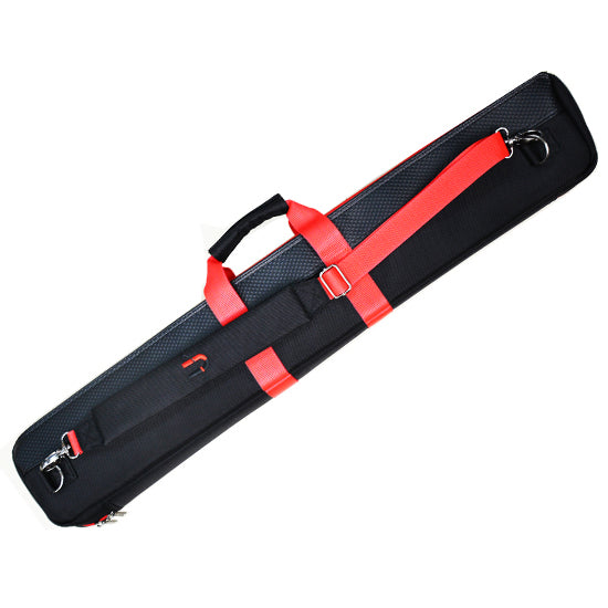 Universal Billiard Cue Soft Case | 2 Butt & 4 Shafts | Black Ball Grain Color