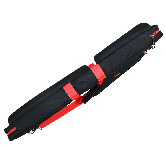Universal Billiard Cue Soft Case | 2 Butt & 4 Shafts | Black Ball Grain Color