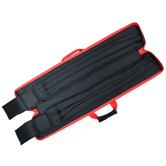 Universal Billiard Cue Soft Case | 2 Butt & 4 Shafts | Black Carbon Pattern