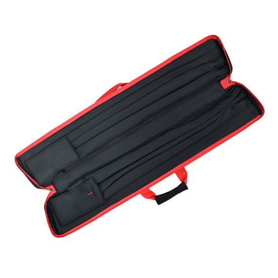 Universal Billiard Cue Soft Case | 2 Butt & 4 Shafts | Black Ball Grain Color