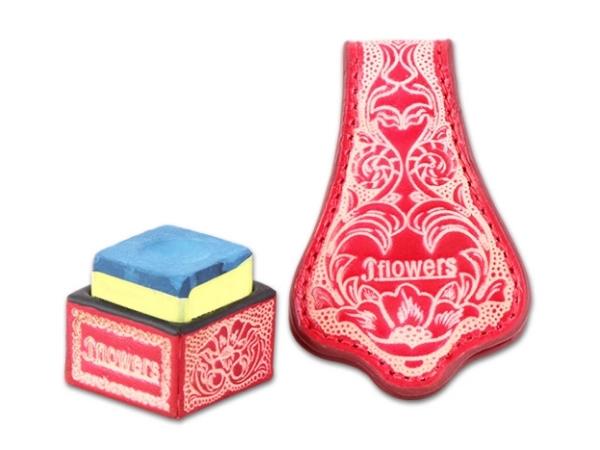 JFlowers Billiard Chalk Case Magnetic - Dark Red