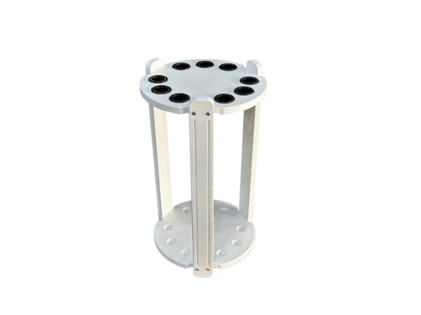 Knight Shot Cue Stand Round 9pcs White Finishing