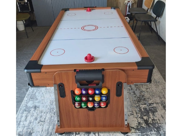 Knight Shot 4-in-1 Rotating Game Table | 7ft Walnut Finish